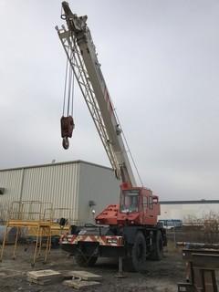 1995 Tadano TR-280XL 28-TON Rough Terrain Crane  w/ 72' Boom, Mitsubishi 6D14-T Diesel Engine, 56,000lb. Capacity @ 10', 6,596hrs. Showing, 12,665 Engine Hrs. Showing,  Serial: 555215 **LOCATED IN EDMONTON**      