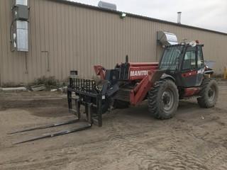 2007 Manitou MT1745 HS L Turbo Telescopic Rough Terrain TeleHandler, 10,000-Lb, 10,121 hrs Showing, Auxiliary Hydraulics, Hydraulic Forks, Serial: 232-283 **LOCATED IN EDMONTON**  ***MUST REMAIN ON SITE UNTIL MONDAY, NOVEMBER 19th FOR LOADOUT PURPOSES, **LOCATED IN EDMONTON** ***
