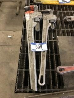 Lot of (1) 36" Pipe Wrench and (1) 24" Pipe Wrench **LOCATED IN EDMONTON** 
