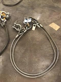 7' 11" -  1/2"  Wire Rope Sling, 8,000lb. Capacity, 2 Legs, Clevices **LOCATED IN EDMONTON** 