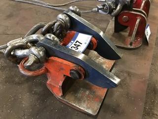 7' 1" - 1/2" Wire Rope 1-1/2 TON Plate Clamps, 8,800lb. Capacity, 2 Legs **LOCATED IN EDMONTON** 
