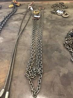 10' 9" - 9/32" Lifting Chains, 6,100lb. Capacity, 2 Legs **LOCATED IN EDMONTON** 