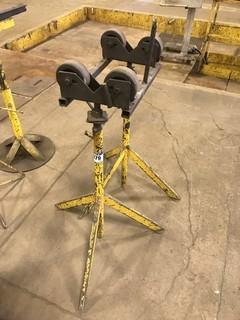 Lot of (2) Pipe Stands w/ Roller Heads (Welded Together) **LOCATED IN EDMONTON** 