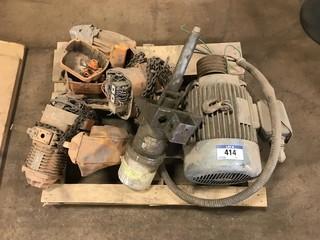 Lot of Asst. Electric Motor, Graco Paint Pump, and Electric Chain Hoist **LOCATED IN EDMONTON** 