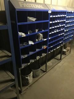 Lot of (1) Fastenal 20-Compartment Parts Bin and (1) Fastenal 56-Compartment Parts Bin w/ Steel Stand **LOCATED IN EDMONTON** 