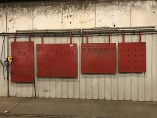 Lot of Asst. Hanging Steel Shadow Board and Steel Hooks w/ Extension Cord Hose Reel **LOCATED IN EDMONTON** 