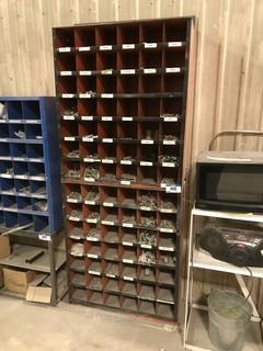 Lot of (2) 42-Compartment Part Bins w/ Asst. Contents including nuts, bolts, washers, etc. **LOCATED IN EDMONTON** 