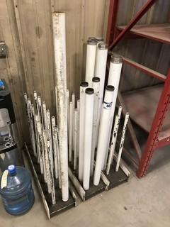 Lot of (3) Asst. Pipe Stands w/ Asst. Pipe **LOCATED IN EDMONTON** 