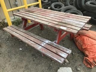 Wood Picnic Table **LOCATED IN EDMONTON** 