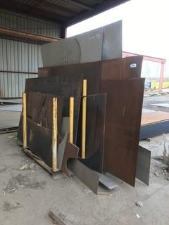 Lot of Asst. Plate Steel and Plate Rack **LOCATED IN EDMONTON** 