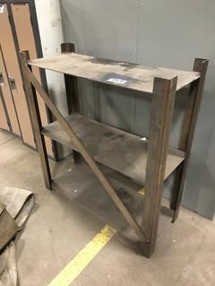 Lot of Steel Shop Table and Steel Shop Shelf **LOCATED IN EDMONTON** 