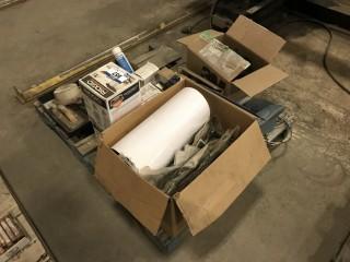 Pallet of Asst. SCBA Masks, Ridgid Vacuum Filters, Paint Supplies, etc. **LOCATED IN EDMONTON** 