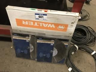 Lot of (5) Walter 24" X 14" X 40MM RipCut Discs, and (2) Norton 14" Diamond Blades **LOCATED IN EDMONTON** 