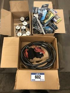 Lot of Asst. Headlight Bulbs, Electric Motors, Gauges, etc. **LOCATED IN EDMONTON** 