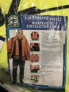 Lot of (3) 3-In-1 Traffic Jackets Size: Medium **LOCATED IN EDMONTON** 