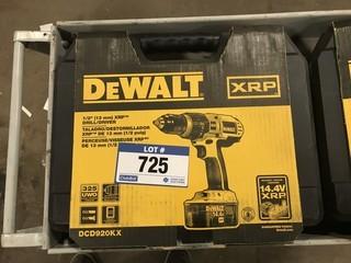DeWalt 1/2" XRP 14.4V Cordless Drill w/ (2) Batteries and Charger **LOCATED IN EDMONTON** 