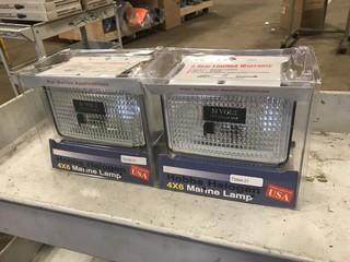 Lot of (2) Hobbs Halogen 4X6 Marine Lamp **LOCATED IN EDMONTON** 