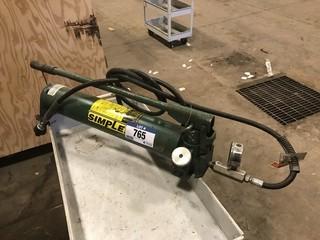 Simplex P140 Heavy Duty Hand Pump, 10,000 PSI. **LOCATED IN EDMONTON** 
