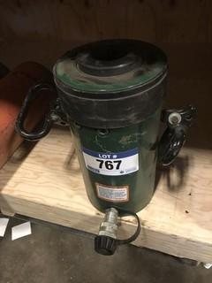 Simplex RC606A 60 Ton Center Hole Single Acting 6" Stroke Cylinder. **LOCATED IN EDMONTON** 