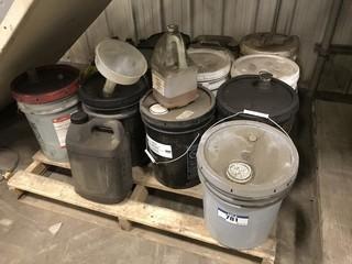 Lot of Asst. Pails of Oil, Lubricants, etc. **LOCATED IN EDMONTON** 