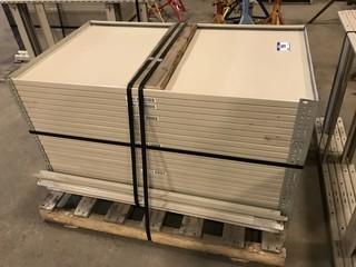 4 sections EZ Rect shelving 8’ high x 30” deep x 48” wide with 5 levels per section - total length 20’ and 20 shelf levels **LOCATED IN EDMONTON** 