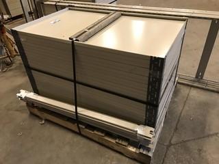 4 sections EZ Rect shelving 8’ high x 30” deep x 48” wide with 5 levels per section - total length 20’ and 20 shelf levels **LOCATED IN EDMONTON** 