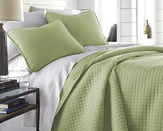South Shore Fine Linens-Two Piece Quilt Set-Twin-Sage Green