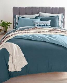 Martha Stewart Collection-Vintage Wash-3Pc Reversible Comforter Set-Queen