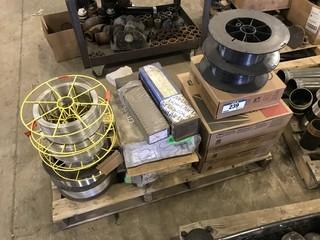 Lot of Asst. Welding Supplies including Wire, Electrodes, etc. **LOCATED IN EDMONTON** 
