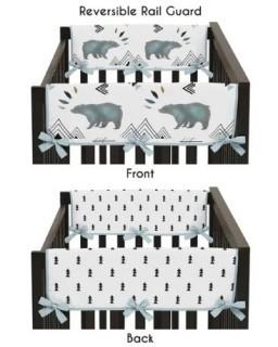 Sweet Jojo Designs 2-Piece Side Crib Rail Guards- Baby Teething Cover Protector Wrap - Bear Mountain