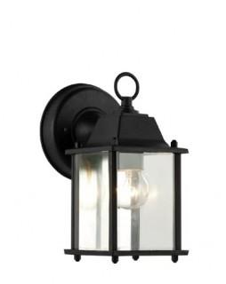 August Grove Terrazas 1-Light Outdoor Wall Lantern AGRV3841_29613666)-Black