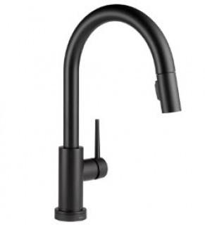 Delta Trinsic Pull Down Touch Single Handle Kitchen Faucet with MagnaTite Docking and Touch2O Technology and Diamond Seal Technology DLT6064_17395032)-Matte Black
