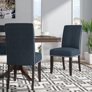 Willa Arlo Interiors Brucedale Upholstered Dining Chair (WRLO6149_22797425)-Slate Blue-2PC