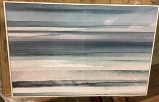 Blue Stripes On Framed Canvas-60x40  