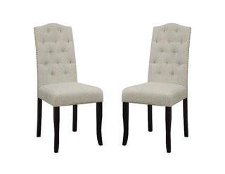 Murray Upholstered Dining Chair-Khaki Linen-2PC