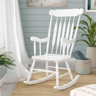 Beachcrest Home-Asia Rocking Chair-White
