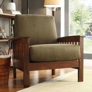 Verona Home Brixton Mission Arm Chair in Dark Brown