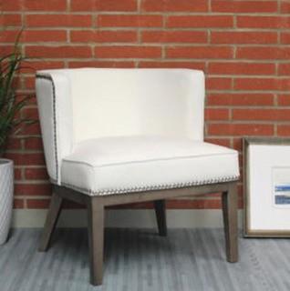 Boss Ava Accent Chair- B529DWS-WV-White/Driftwood Finish
