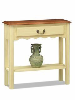Leick Furniture Wave Console Table in Ivory Finish