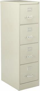 Lorell Commercial-15" x 22" x 52" - 4 x Drawer(s) for File - Letter - Lockable, Ball-bearing Suspension - Putty