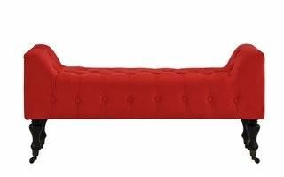 Mercer41-Sanders Upholstered Bench-Red