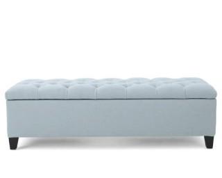 Three Posts Amalfi Upholstered Storage Bench (THPS1456_19960823)-Light Sky