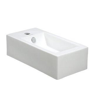 Elanti Ceramic 20 Wall Mount Bathroom Sink with Overflow (ELTI1022)