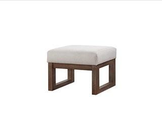 Baxton Studio Yashiya Mid-century Retro Modern Light Beige Fabric Upholstered Ottoman Stool