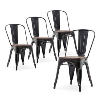 Williston Forge Buddy Dining Chair (OBGO1266_30562519)-4PC-Black