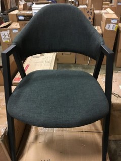 Metal Frame Chair-Black/Grey-2PC  