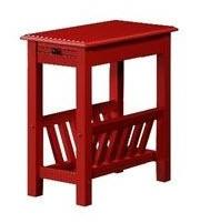 DONALD CHOI 1211814-009 Haley Chairside Table-Red