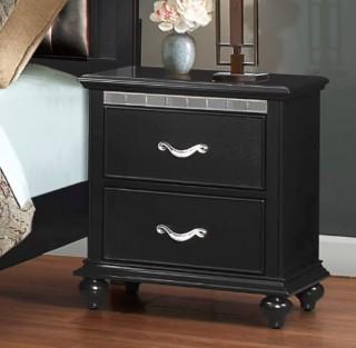 Willa Arlo Interiors Almerton 2 Drawer Nightstand by Simmons Casegoods-Ebony