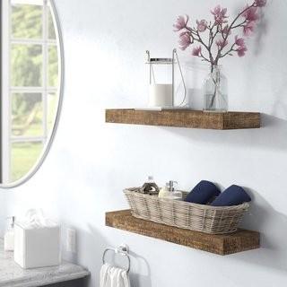 Evonne Floating Shelf-White-20"-2PC