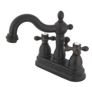 Kingston Brass Heritage Centerset Bathroom Faucet with Drain Assembly (KBBB1907_11271877)-Oil Rubbed Bronze